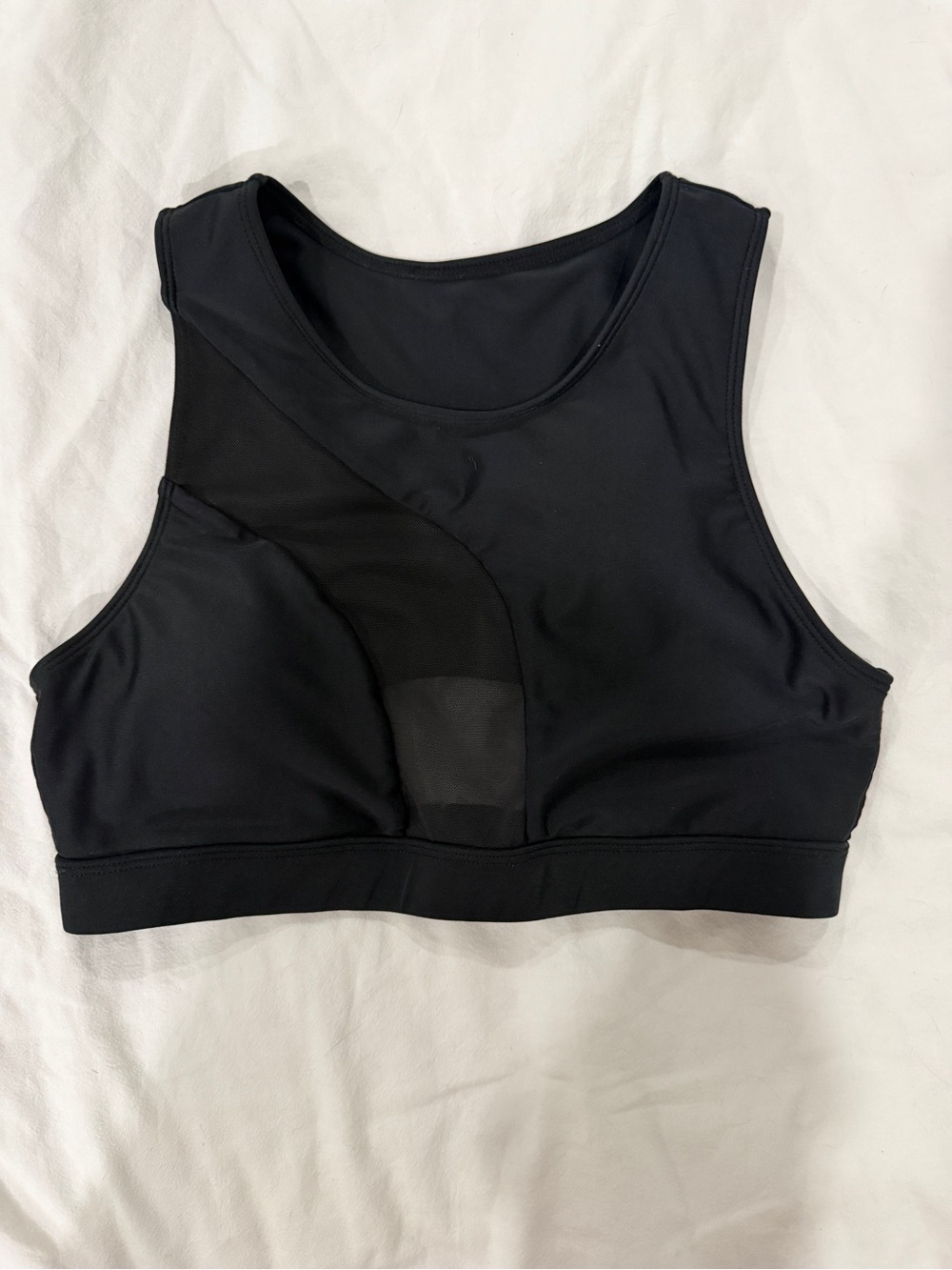 CXIX SILHOUETTE SPORTS BRA BLACK WITH BLACK MESH